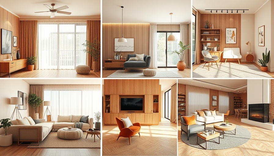 Inspiring color palette for happy homes; modern interiors in warm tones.