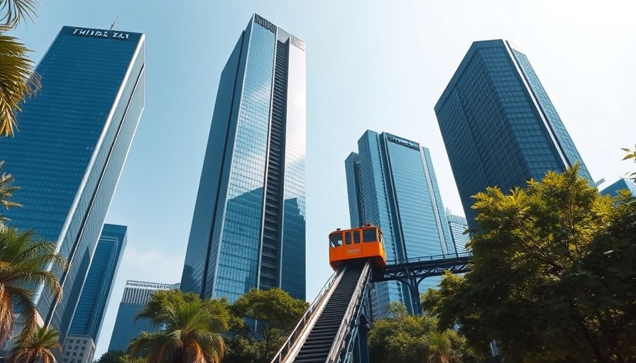 Bunker Hill and One California Plaza tower with funicular railway.