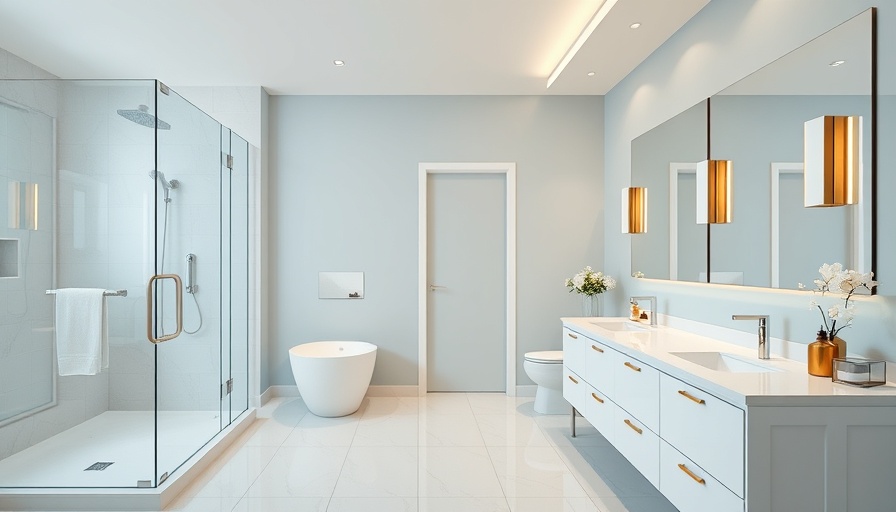 Elegant modern California homes shower design in a pristine bathroom.