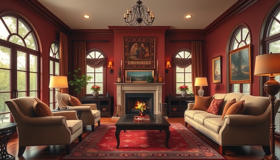 Elegant and cozy living room with fall decor trends.