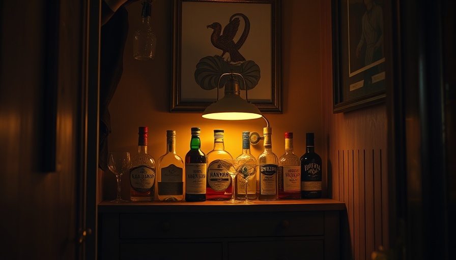 Turning coat closet into a stylish speakeasy setup with vintage decor.