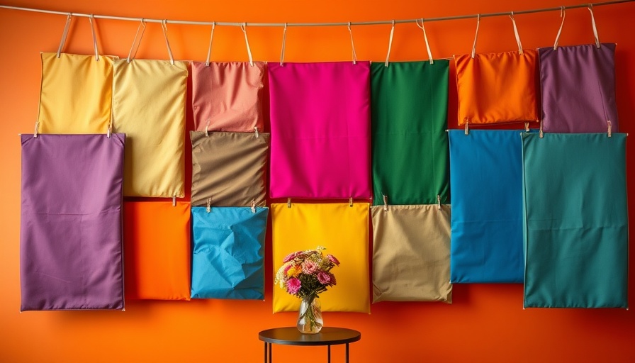 Color trends from Maison & Objet shown in a vibrant panel display with warm backdrop.