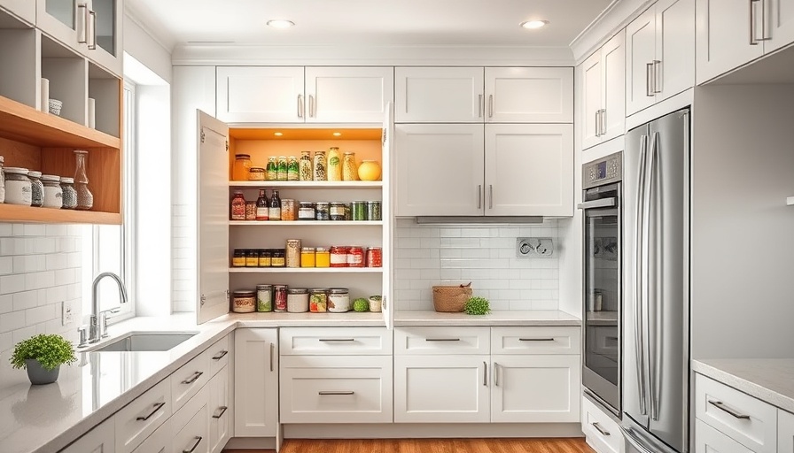 Stylish kitchen storage ideas in a contemporary pantry setup.