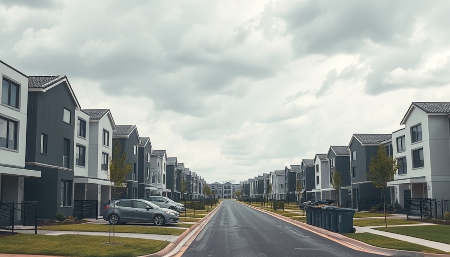 Suburban neighborhood reflecting Fed rate cut impact on mortgage rates.