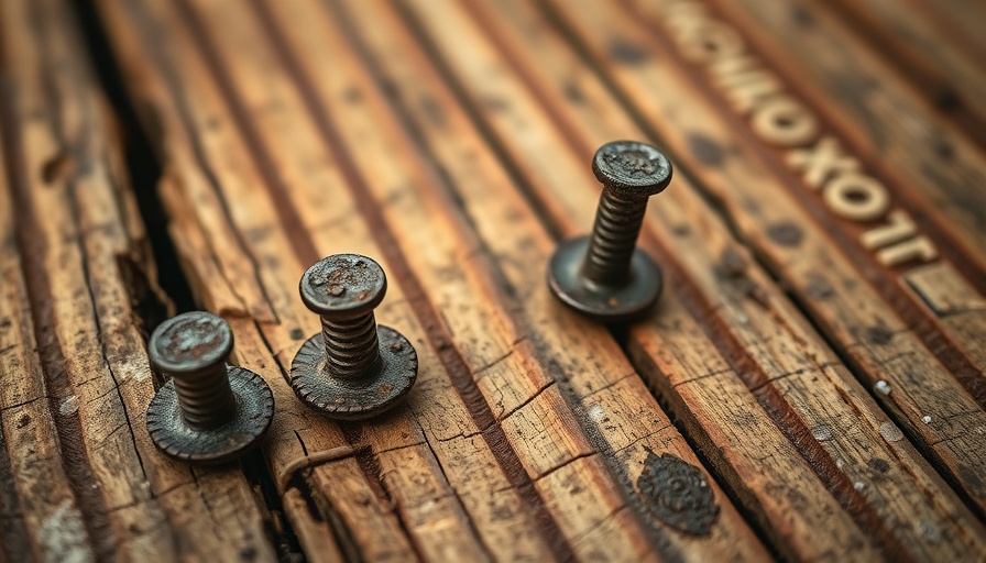 Close-up of staples in wood surface, remove subfloor staples.