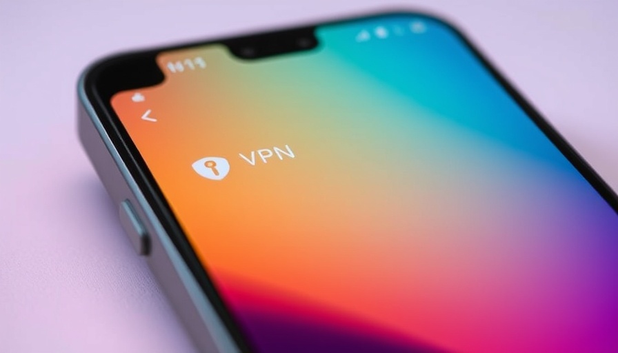 Close-up of Android phone screen with key icon indicating VPN connection status.