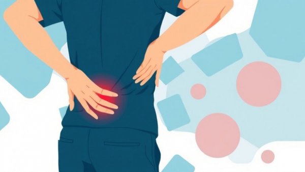 Abstract illustration of chronic back pain management