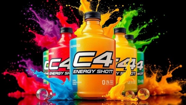 Exciting promo of C4 Energy Shots with vibrant designs and bold graphics