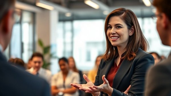 AI-powered peptide discovery discussion in office podcast setting.