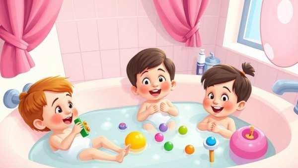 Building resilience in children, kids playing in bath.