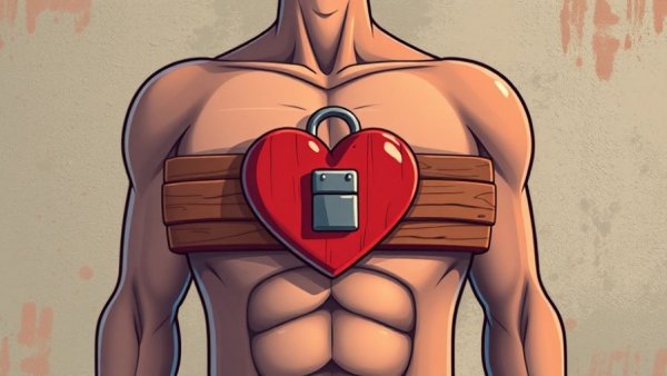 Heart locked with padlock symbolizing overcoming ultra-independence.