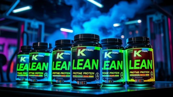 K Tropix KLEAN Protein shots with dynamic lightning design.
