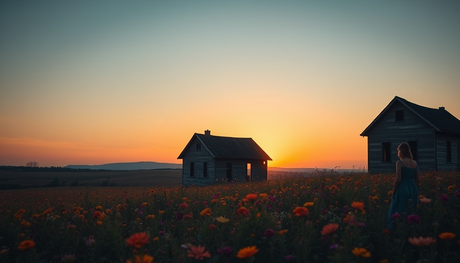 Breaking free from a narcissistic family system symbolized by a silhouetted woman and a collapsing house.