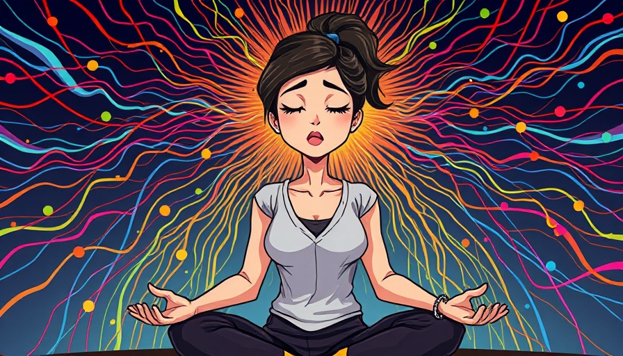 Meditating woman breaking away from distractions, mindfulness to break bad habits.