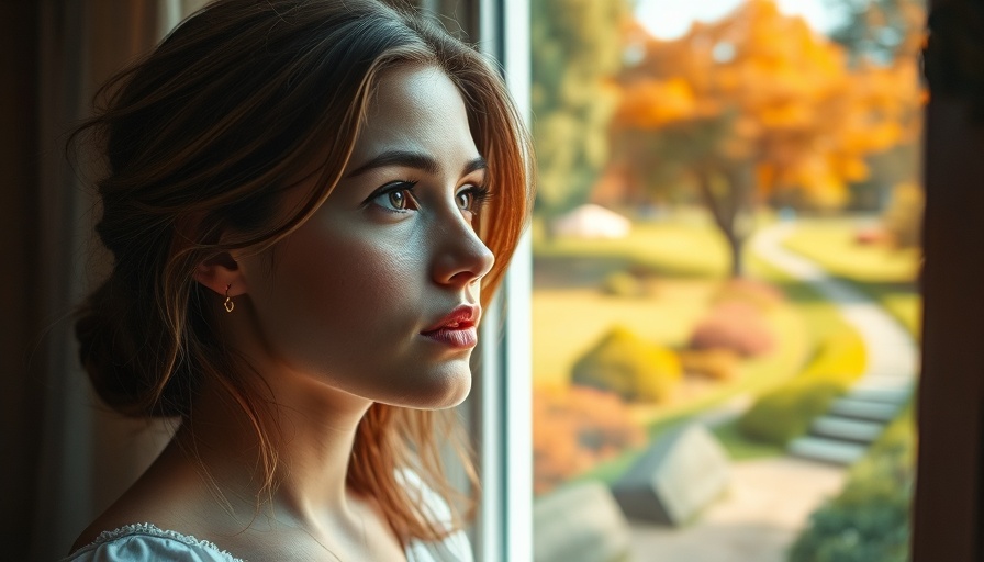Reclaiming your life through self-discovery, young woman gazes out a window.
