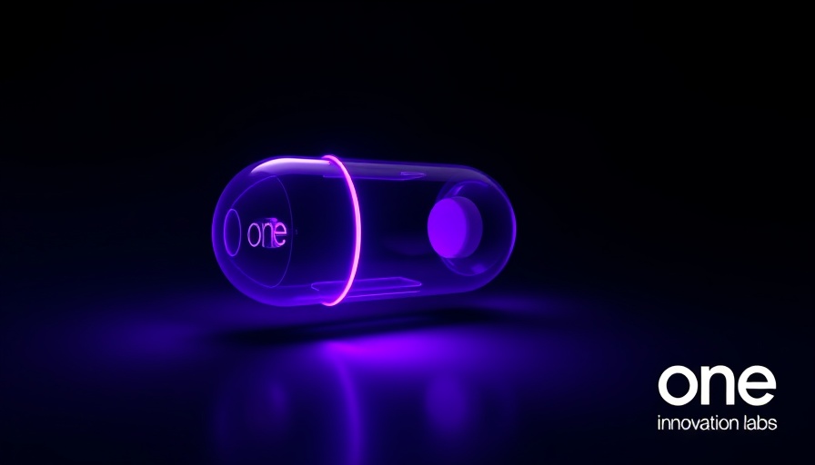 Futuristic purple capsule by one innovation labs, Science-Driven Nutraceutical Innovations.
