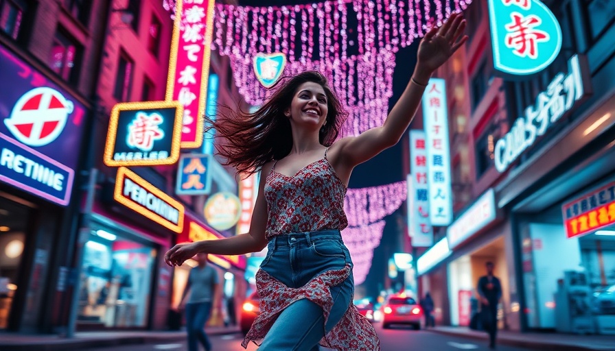 Flow State Experiences and Techniques: Night city dancer in motion.