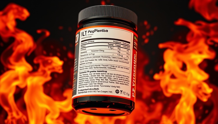 PLT Health Pre-Workout label with fiery background.