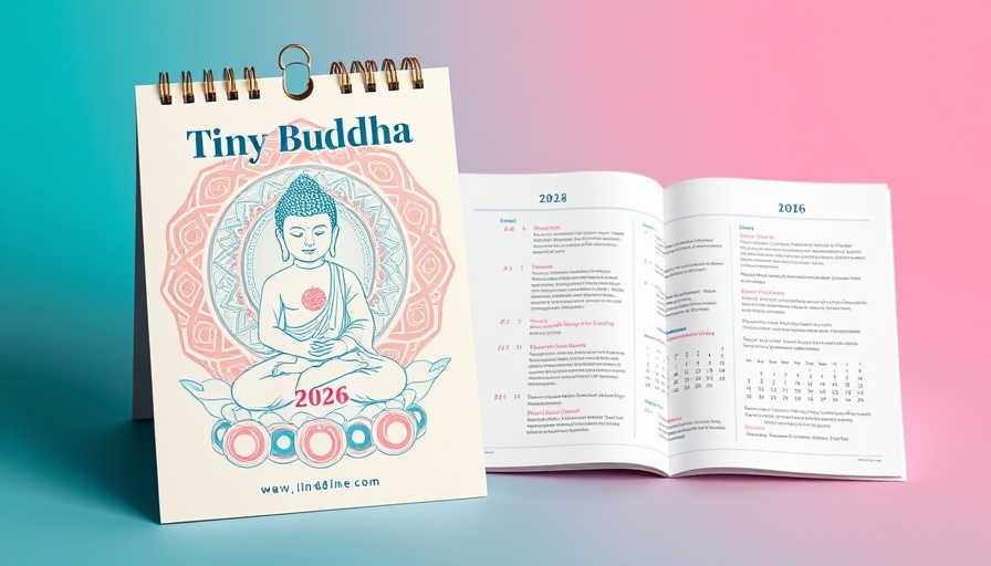 2026 Tiny Buddha Day-to-Day Calendar with inspirational quote.