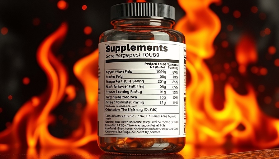 Mood-boosting PLT health fat burner label with flames.