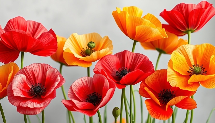 Colorful blooming poppies during a healthy weekend