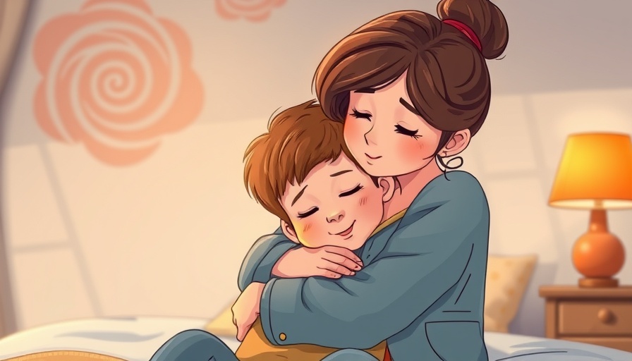 Mindful parenting techniques: Warm mother comforting boy