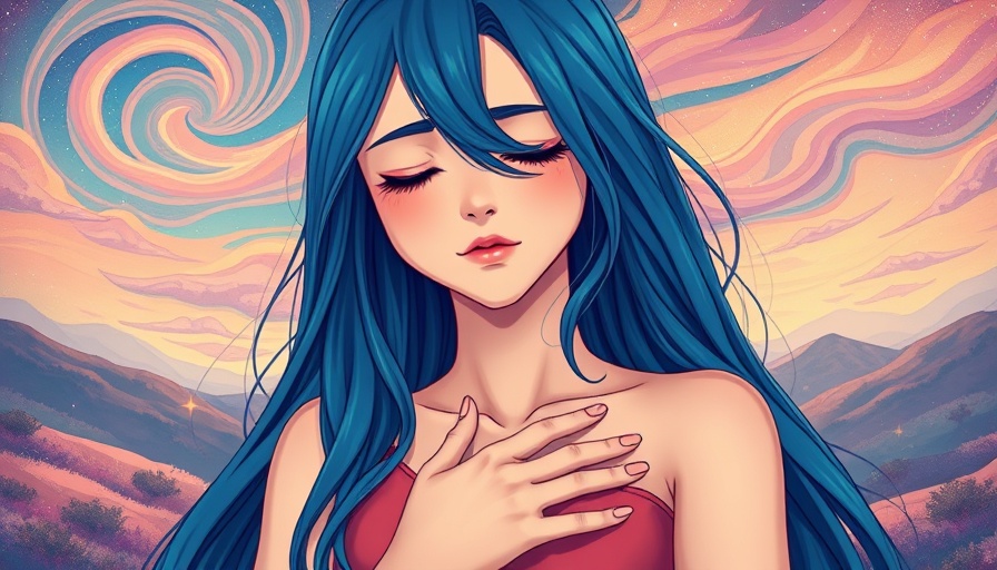 Serene woman illustrating left-side pain and emotional healing.