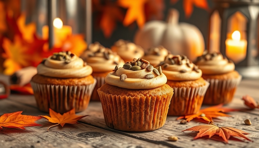 Quest Pumpkin Muffin Cake Bites with autumn decor on a rustic table.