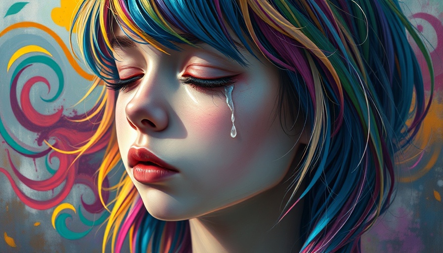 Vivid portrait illustrating truth about packaged healing with emotional expression.