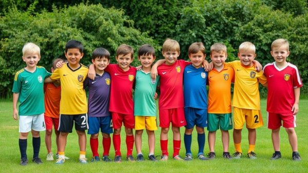 Lisdrum Youth Football Club Home - Young boys in football kits posing outdoors.