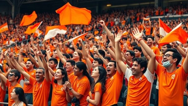 Excited fans at stadium during Armagh McKenna Cup overturn.