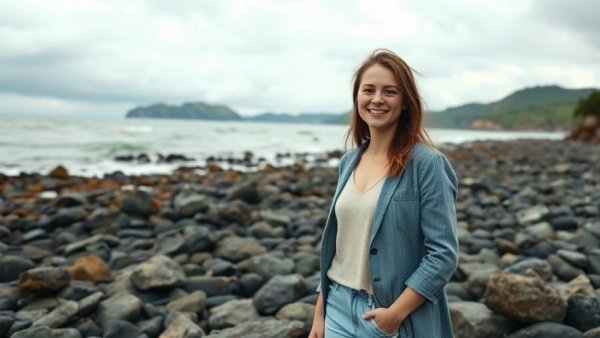 Peaceful young woman on beach, related to Natalie McNally murder trial.