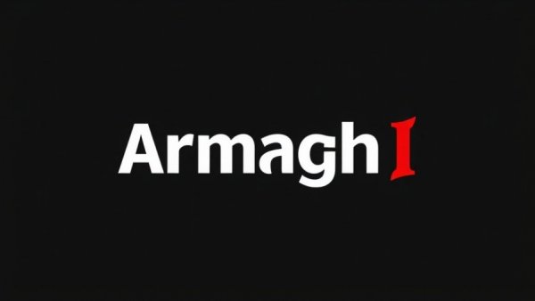 Logo of Armagh I, bold font with red accent.