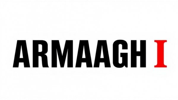 Armagh I logo with bold black text and red accent.