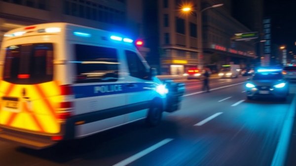 Emergency vehicles at Armagh Road traffic collision scene.