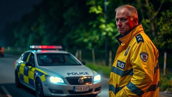 Police presence at night during burglary in Cloghoge.