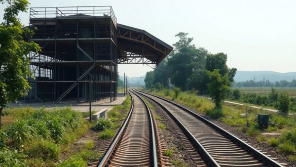 Adavoyle Railway Station redevelopment showing construction near tracks