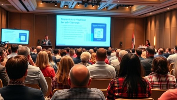 Hospital at Home service panel at conference discussing healthcare.