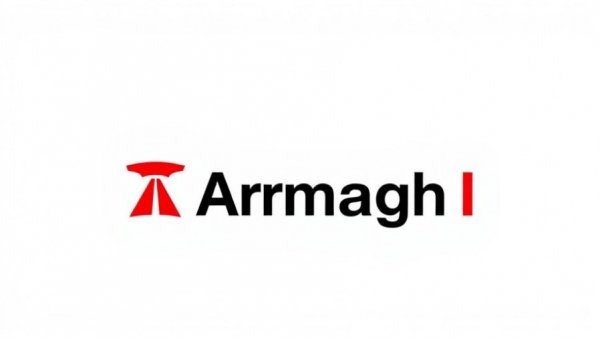 Armagh I logo in black and red on a transparent background
