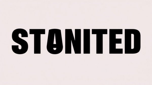 Bold graphic logo with black text and red accents.