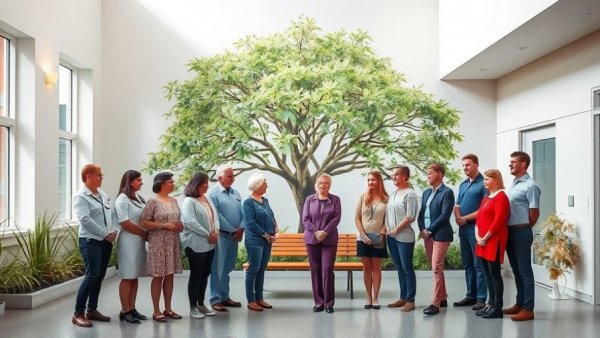 Staff Area of Remembrance Daisy Hill Hospital group gathering.