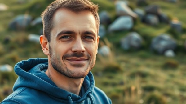 Casual man in blue outdoors, associated with police restraint and Banbridge man's death.