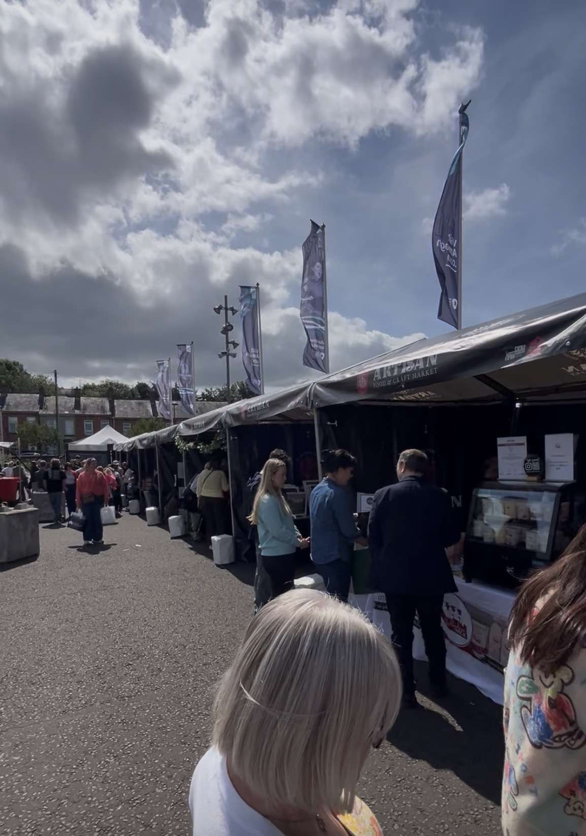 Shoppers browsing stalls at Armagh's Artisan Market