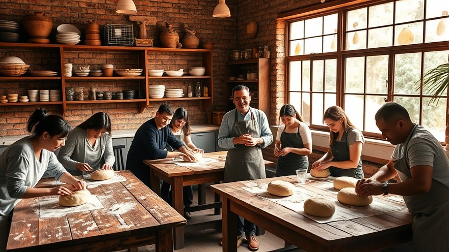 Cozy baking class in Randburg with learners enjoying local ingredients and artisan bread.