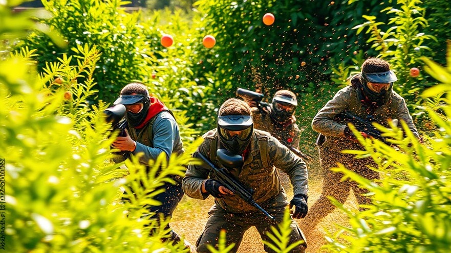 Action-packed paintball game in Randburg showcasing teamwork and strategy.