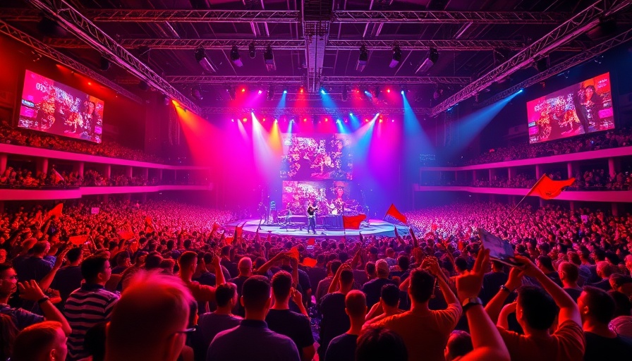 Afrikaans is Groot concert experience with vibrant stage and flags.