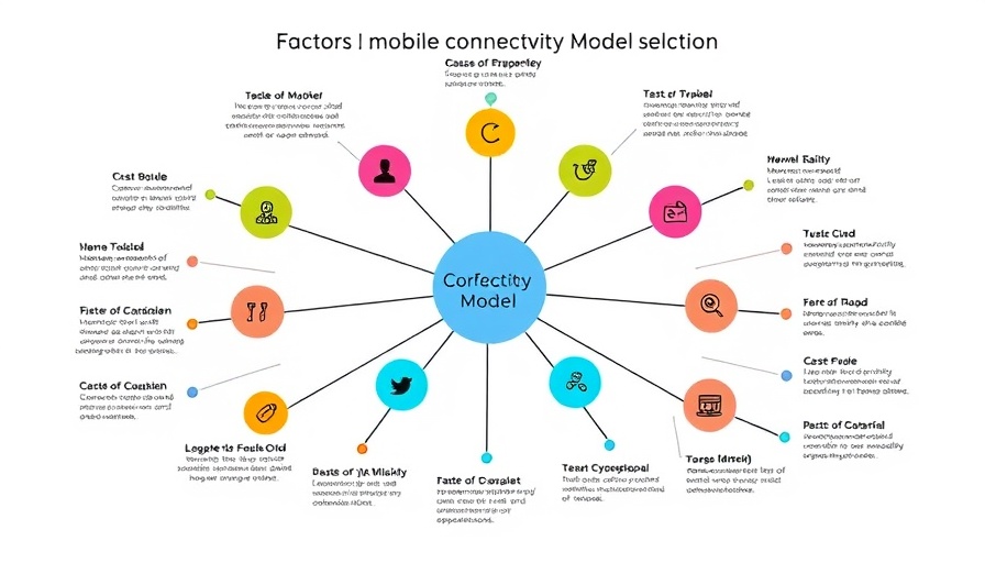 Mobile connectivity model factors diagram, Global Satellite Broadband Revenue Forecast.