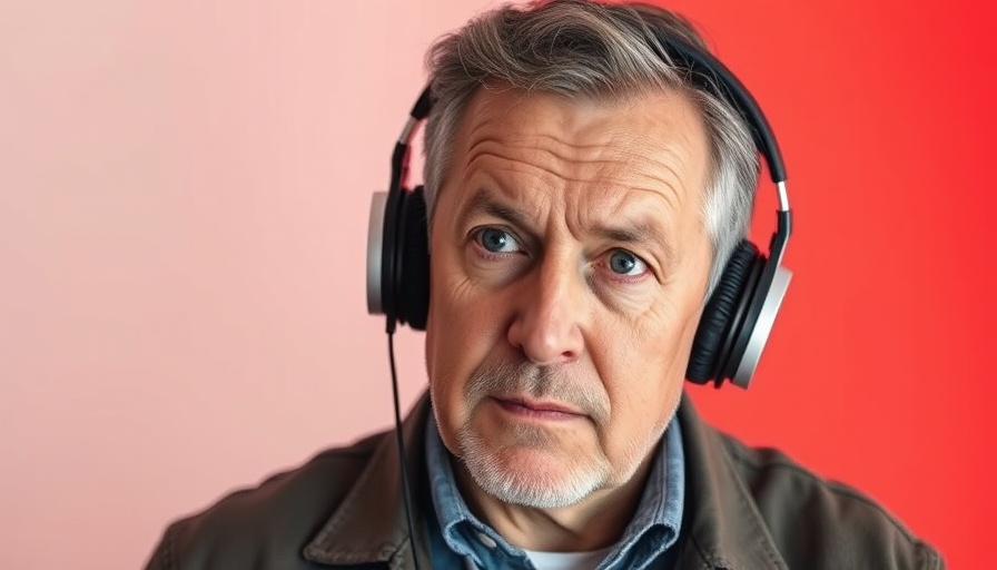 Middle-aged man with headphones at Gaza peace talks.