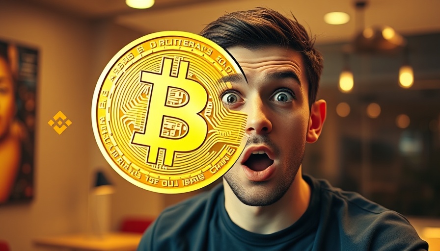 Surprised man with Bitcoin symbol, Bitcoin Price Predictions impact