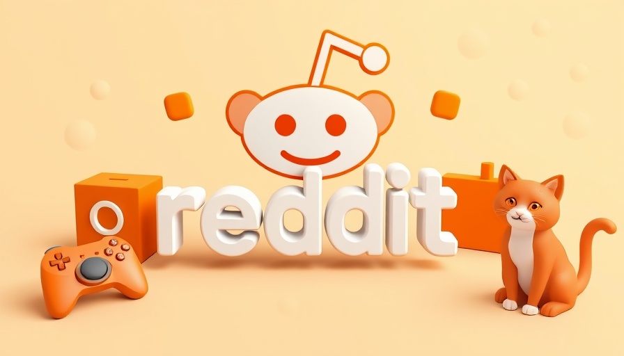 Reddit logo with playful 3D orange icons, highlighting keyword rankings and website traffic.
